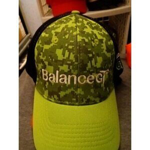 Mens Green Camo Green Mesh Hat Cap Adjustable Size Balance GT